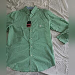 NWT Chaps Gingham Button-Up Shirt